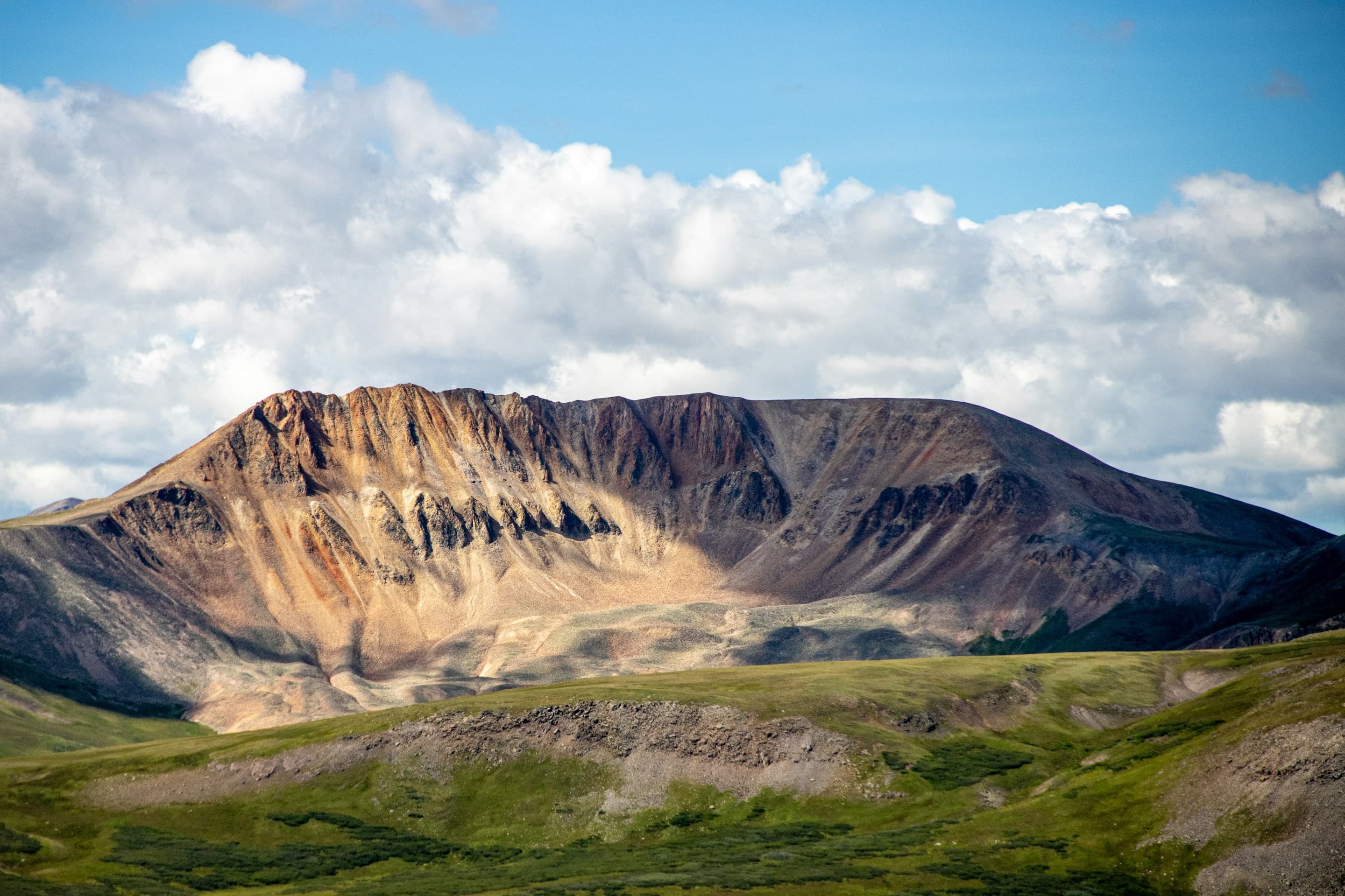 Snow-streaked peak in the San Juan Mountains, Colorado